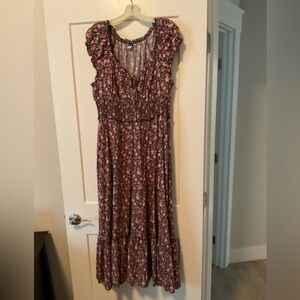Old Navy Pink Floral Maxi Dress